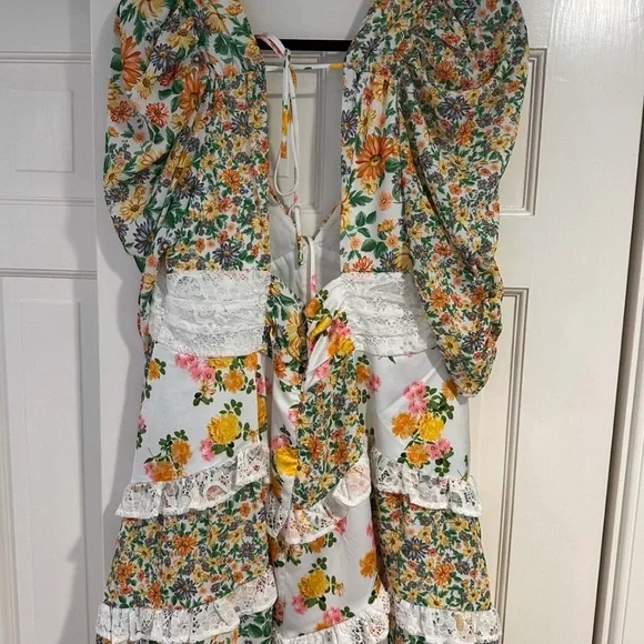 For Love And Lemons Floral Mini Dress - Picture 2 of 3